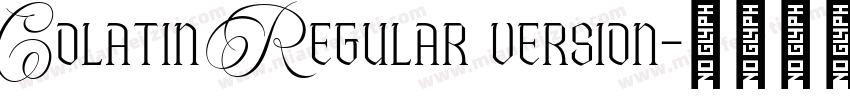 Colatin Regular version字体转换